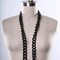 1 Yard 20mm Black Metal Flattened Links Heavy Duty Aluminum Chain Trim for Jewelry and Bag Straps